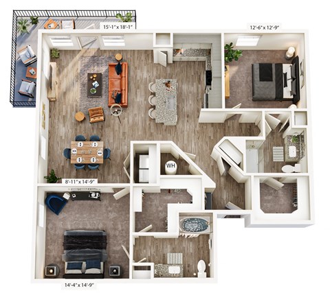 A detailed floor plan of a two-story home with labeled rooms and dimensions.